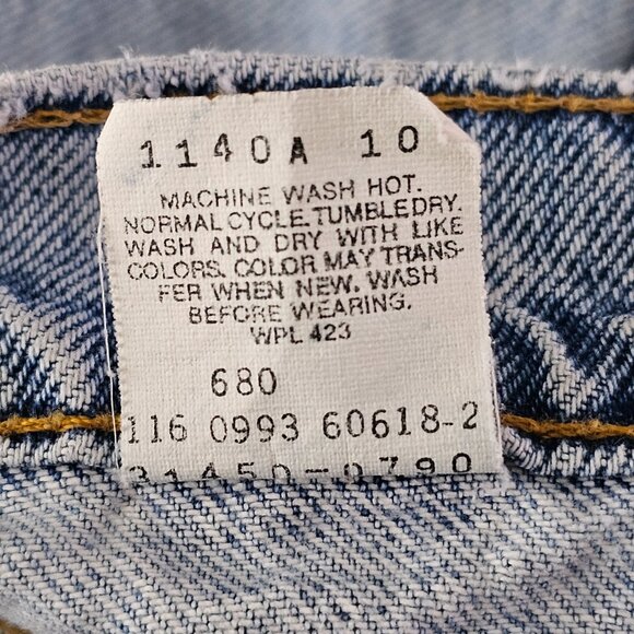 Vintage 90s Levis Orange Tab Slim Fit Cotton Womens Size 10 Blue Denim Jeans - Picture 9 of 12
